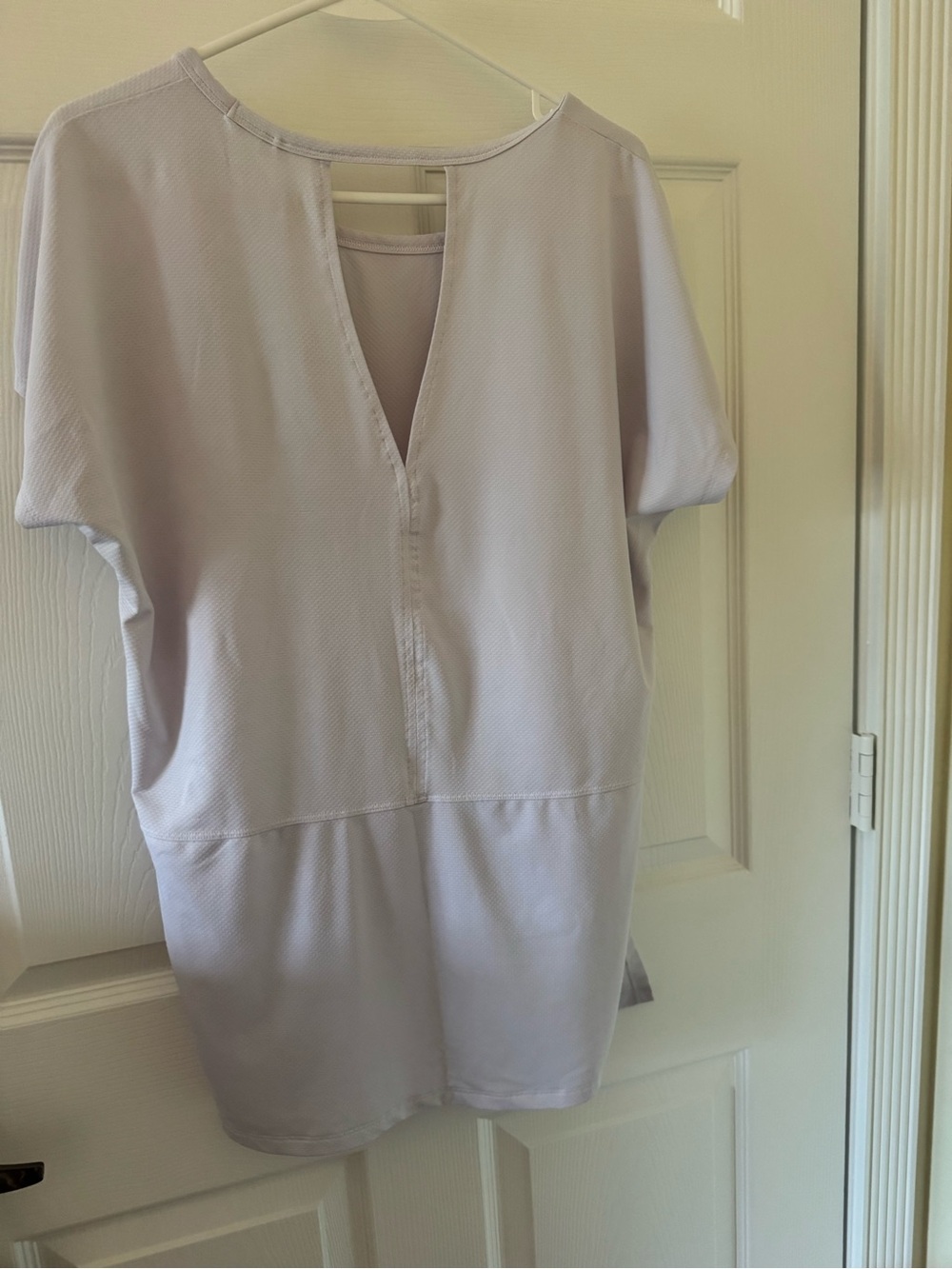 Lavender Short-Sleeve Keyhole Tunic Top